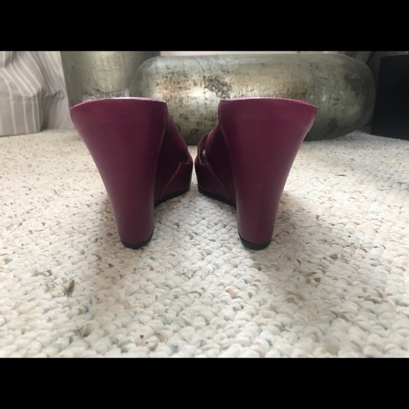 Attilio Giusti Leombruni Pink Leather Slides - Picture 4 of 6